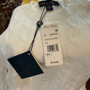 Brooks Brothers Women's Ivory Cable Knit Sweater